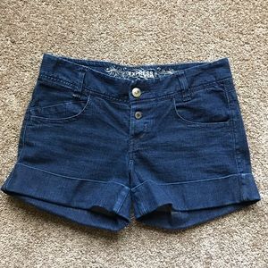 Button Up Jean Shorts